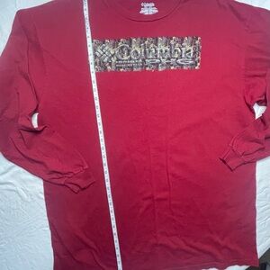 Columbia Men's Burgundy Graphic Long Sleeve Tee